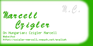 marcell czigler business card